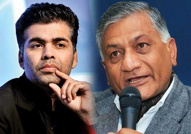 INTOLERANCE ROW: वी के सिंह बोले  ‘करन जौहर को पीट दो’