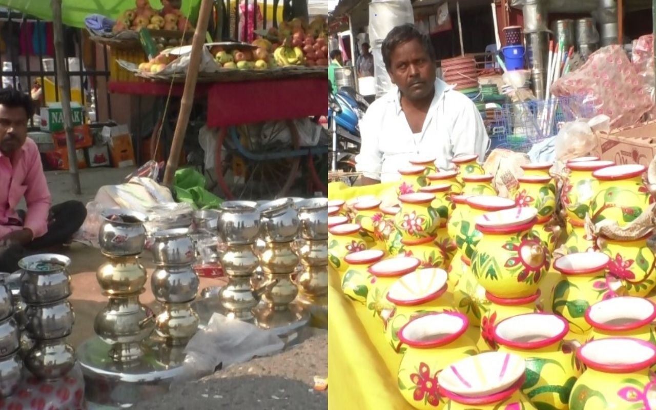 बक्शी का तालाब: करवा चौथ पर लॉकडाउन और महंगाई का असर, बाजार में खरीददारों की भीड़ नहीं बक्शी का तालाब: करवा चौथ पर लॉकडाउन और महंगाई का असर, बाजार में खरीददारों की भीड़ नहीं