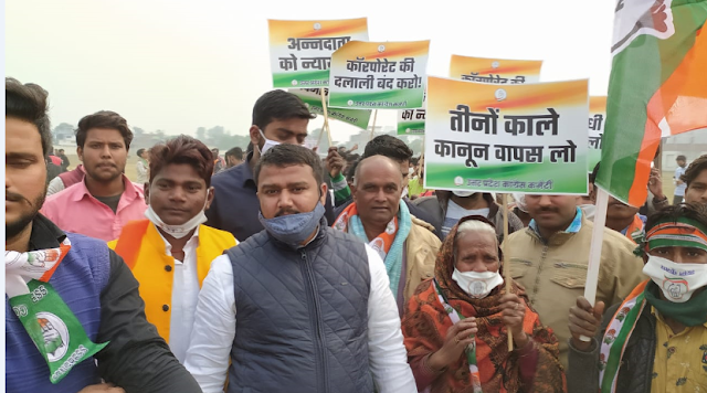 Congress Sandesh Yatra came out in Bakshi Ka Talab