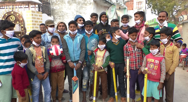 Lalan kumar distributed sports kit