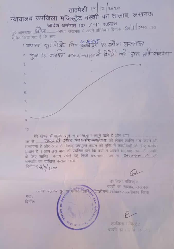 बीजेपी सरकार का दोहरा चरित्र, एक तरफ किसानों के साथ, एक तरफ किसानों को बता रही ‘भूमाफिया’ - Image 3 Local administration of BKT Lucknow is labeling farmers as land grabbers